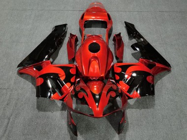 Best 2003-2004 Honda CBR600RR Motorcycle Fairing - Red Glossy Black
