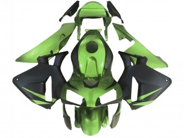 Best 2003-2004 Honda CBR600RR Motorcycle Fairings - Lizard Green Matte Black