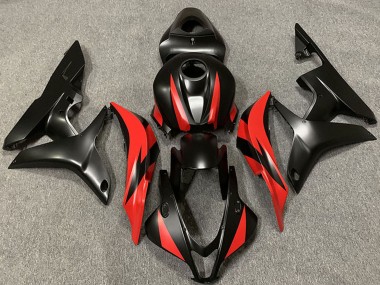 Best 2007-2008 Honda CBR600RR Motorcycle Fairings - Red Matte Black