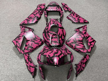 Best 2003-2004 Honda CBR600RR Motorcycle Fairings - Red Black Camouflage