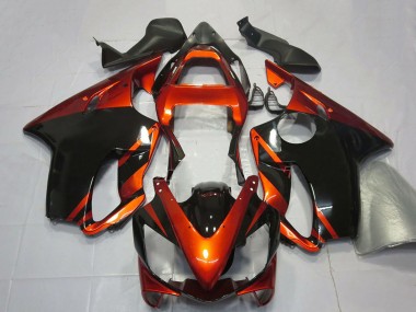 Best 2001-2003 Honda CBR600 F4i Motorcycle Fairings - Orange Glossy Black