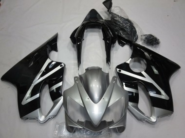 Best 2004-2007 Honda CBR600 F4i Motorcycle Fairings - Silver Glossy Black