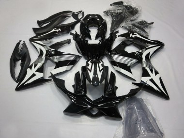 Best 2009-2016 Suzuki GSXR 1000 Motorcycle Fairings - Glossy Black and White