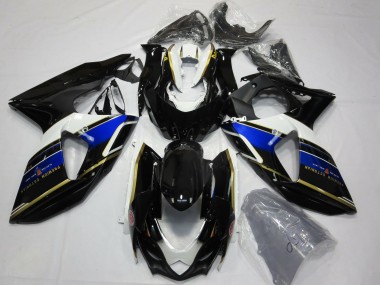 Best 2009-2016 Suzuki GSXR 1000 Motorcycle Fairings - Blue White Gold Black