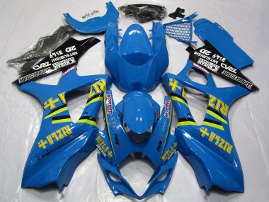 Best 2007-2008 Suzuki GSXR 1000 Motorcycle Fairing - Blue Gold Black Rizla