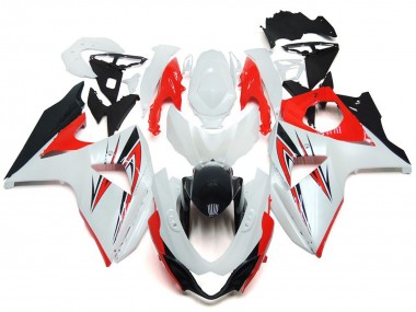 Best 2009-2016 Suzuki GSXR 1000 Motorcycle Fairing - White Red Black