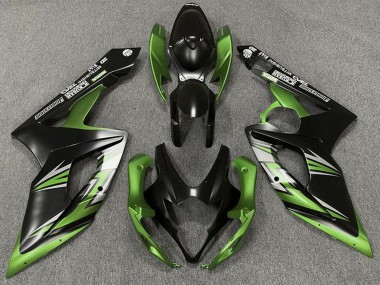Best 2005-2006 Suzuki GSXR 1000 Motorcycle Fairing - Matte Black Green