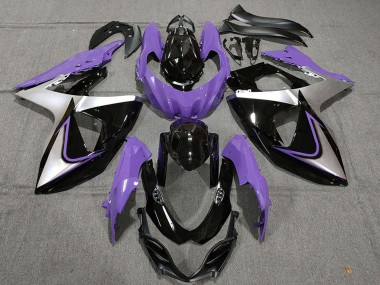Best 2009-2016 Suzuki GSXR 1000 Motorcycle Fairings - Purple Silver Black