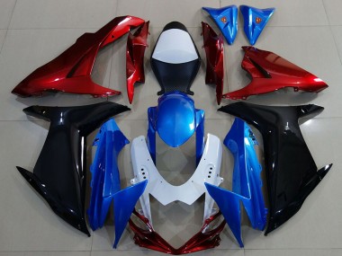 Best 2011-2024 Suzuki GSXR 600 / GSXR 750 Motorcycle Fairings - White Blue Red Black