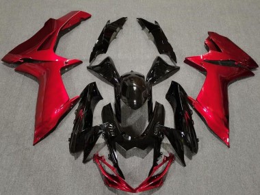Best 2011-2024 Suzuki GSXR 600 / GSXR 750 Motorcycle Fairings - Red Glossy Black