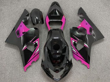 Best 2004-2005 Suzuki GSXR 600 / GSXR 750 Motorcycle Fairings - Glossy Black Pink