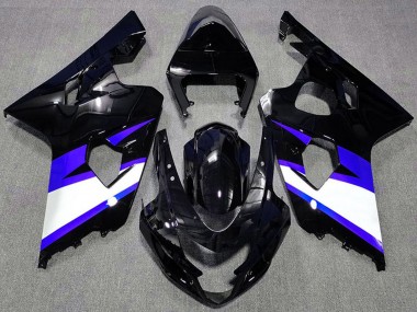Best 2004-2005 Suzuki GSXR 600 / GSXR 750 Motorcycle Fairings - Glossy Black Blue White