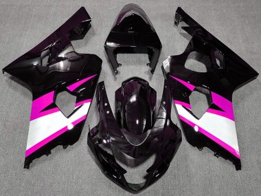 Best 2004-2005 Suzuki GSXR 600 / GSXR 750 Motorcycle Fairings - Glossy Black Pink White