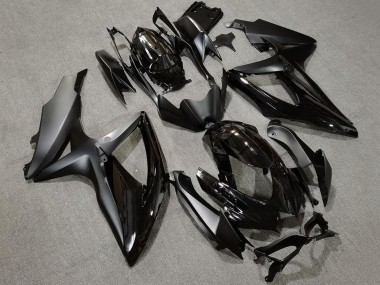 Best 2008-2010 Suzuki GSXR 600 / GSXR 750 Motorcycle Fairings - Glossy Black Matte Black