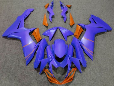 Best 2011-2024 Suzuki GSXR 600 / GSXR 750 Motorcycle Fairings - Ocean Blue Orange