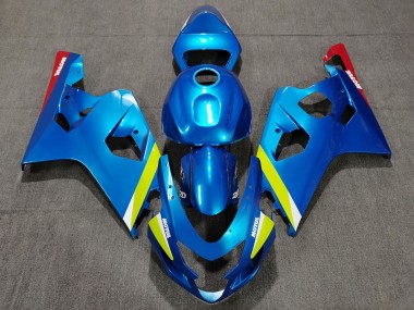 Best 2004-2005 Suzuki GSXR 600 / GSXR 750 Motorcycle Fairings - Blue Yellow Red