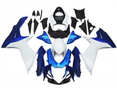 Best 2011-2024 Suzuki GSXR 600 / GSXR 750 Motorcycle Fairings - White Blue