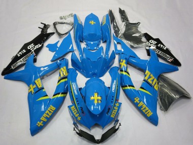 Best 2008-2010 Suzuki GSXR 600 / GSXR 750 Motorcycle Fairings - Blue Black Gold Rizla