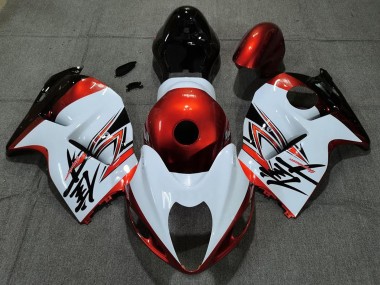 Best 1996-2007 Suzuki GSXR 1300 Motorcycle Fairings - White Orange
