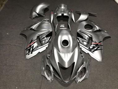 Best 2008-2020 Suzuki GSXR 1300 Motorcycle Fairings - Liquid Silver Red