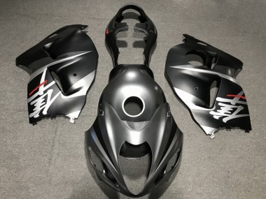 Best 1996-2007 Suzuki GSXR 1300 Motorcycle Fairings - Matte Silver Black
