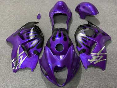 Best 1996-2007 Suzuki GSXR 1300 Motorcycle Fairings - Purple and Black