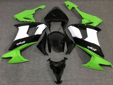 Best 2008-2010 Kawasaki ZX10R Motorcycle Fairings - Green White Black