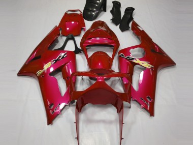 Best 2003-2004 Kawasaki ZX6R Motorcycle Fairing - Red