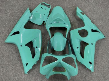 Best 2003-2004 Kawasaki ZX6R Motorcycle Fairings - Cyan