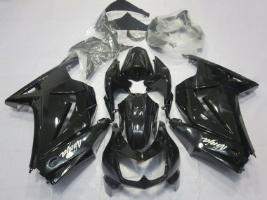 Best 2008-2012 Kawasaki Ninja 250 Motorcycle Fairings - Glossy Black White Ninja
