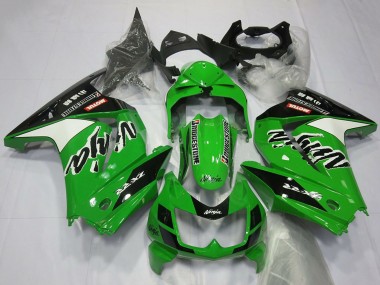 Best 2008-2012 Kawasaki Ninja 250 Motorcycle Fairings - Green White Black