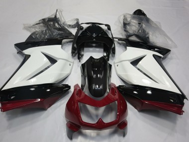 Best 2008-2012 Kawasaki Ninja 250 Motorcycle Fairings - White Red Glossy Black