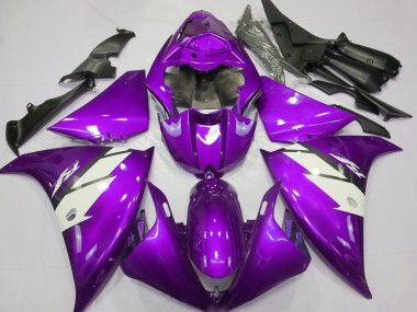 Best 2012-2014 Yamaha R1 Motorcycle Fairings - Purple White