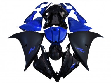 Best 2012-2014 Yamaha R1 Motorcycle Fairings - Glossy Black Matte Black Blue