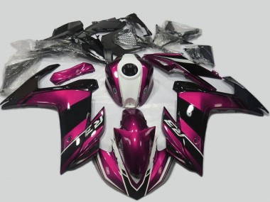 Best 2015-2018 Yamaha R3 Motorcycle Fairing Kits - Purple White Glossy Black