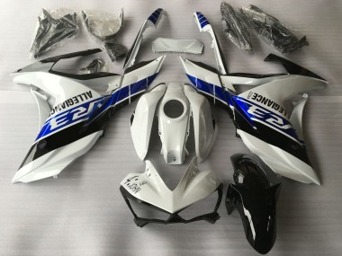 Best 2015-2018 Yamaha R3 Motorcycle Fairings - White Blue Black