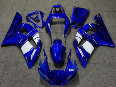 Best 1998-2002 Yamaha R6 Motorcycle Fairings - Blue White