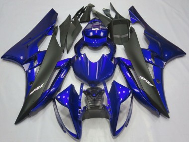 Best 2006-2007 Yamaha R6 Motorcycle Fairings - Blue Matte Black