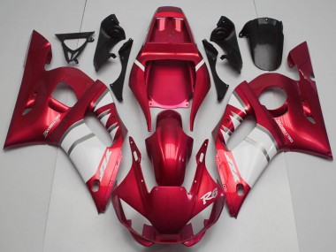 Best 1998-2002 Yamaha R6 Motorcycle Fairings - Red White