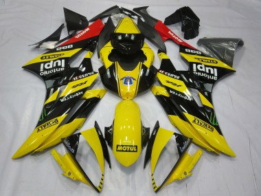 Best 2006-2007 Yamaha R6 Motorcycle Fairings - Yellow Black Red Motul Monster