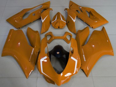 Best 2011-2014 Ducati 1199 Motorcycle Fairings - Brown White