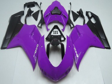 Best 2007-2014 Ducati 848 Motorcycle Fairings - Purple Matte Black