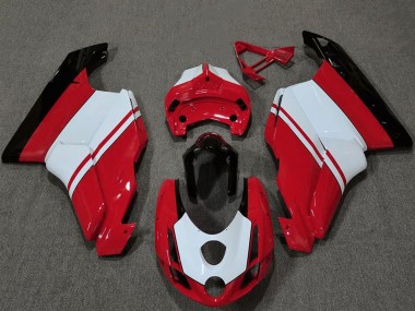 Best 2003-2004 Ducati 749 999 Motorcycle Fairings - White Red Glossy Black