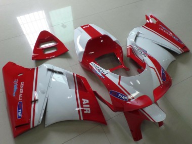Best 1993-2005 Ducati 748 916 996 998 Motorcycle Fairings - White Red Air Generali Tim