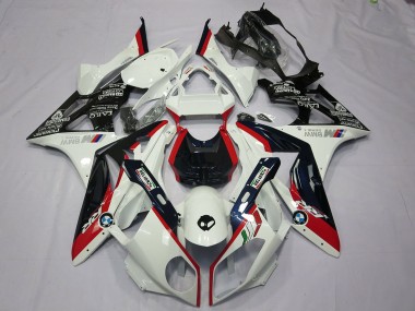 Best 2009-2014 BMW S1000RR Motorcycle Fairing Kits - White Red Glossy Black