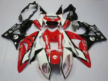 Best 2009-2014 BMW S1000RR Motorcycle Fairing - White Red Glossy Black