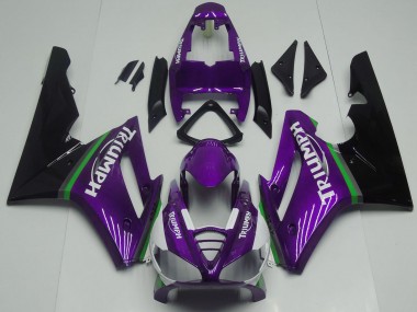 Best 2009-2012 Triumph Daytona 675 Motorcycle Fairings - Purple Green Glossy Black