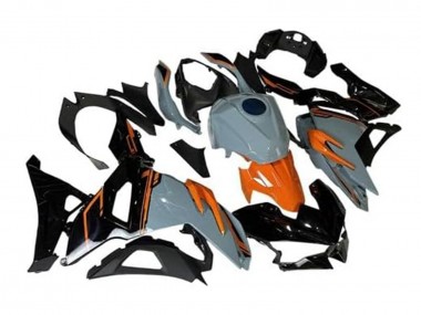 Best 2024-2025 Kawasaki Ninja 500 EX500R Motorcycle Fairings - Nardo Grey Orange Black