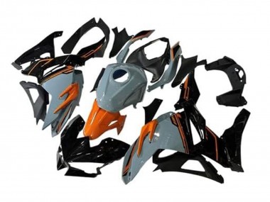 Best 2024-2025 Kawasaki Ninja 500 EX500R Motorcycle Fairings - Nardo Grey Orange Black
