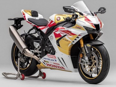 Best 2020-2023 Honda CBR1000RR-R Motorcycle Fairing - White Red Gold Motul